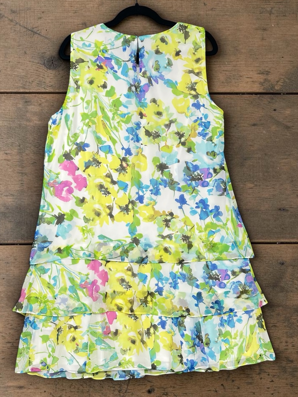 American Living NWT Floral Midi Dress Size 16 Tiered Garden Party Cottagecore